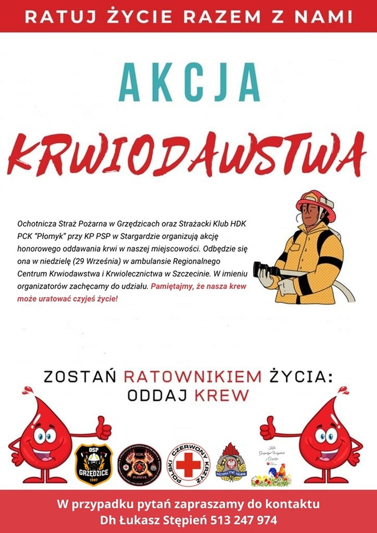 Zostań ratownikiem życia – oddaj krew!